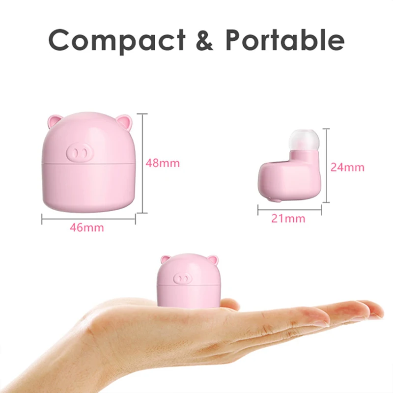 Bass Music Wireless Bluetooth Earphone for Iphone X XS MAX XR 6 6s 7 8 Plus Case Cute Pig Earpiece Earbud With Charge Power Bank |