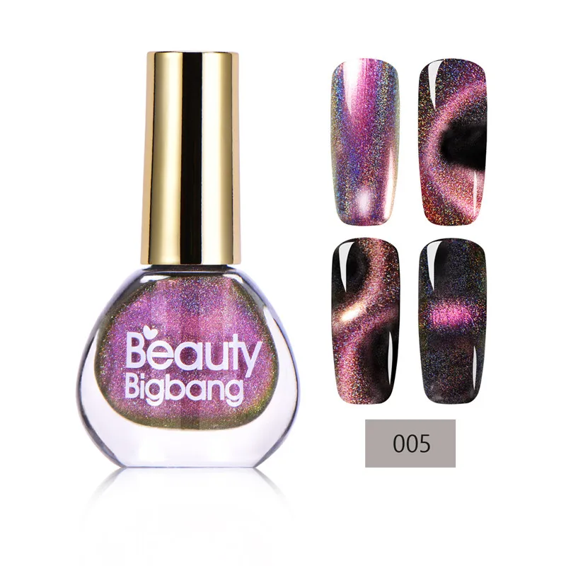 BeautyBigBang 6 мл 3D лак для ногтей с эффектом «кошачий глаз» голографический Хамелеон для использования с магнитом Aurora серия блеск лак Магнит лак для ногтей