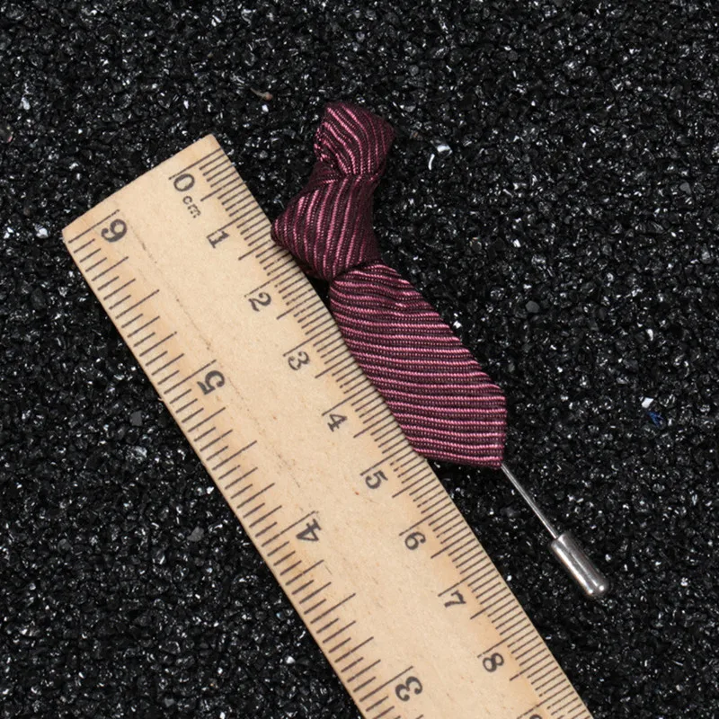 Mdiger Брошь булавка Мужская отворот в форме галстука полоску брошь для Декор