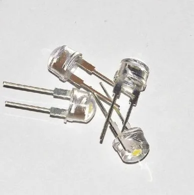 1000 шт. Новый F8 8 мм 0 5 W 3 0-3 2 V соломенная шляпа Светодиодный белый супер яркий