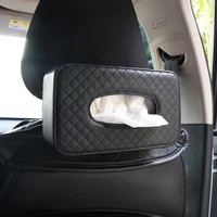 creative car leather napkin holder box general leather tissue box chair back hanging tissue box car department store