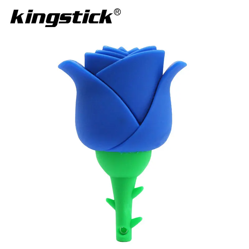 blue Креативный 5 цветов, красивый цветочный флеш-накопитель, красная роза, usb флеш-накопитель, флешка, 4 ГБ, 8 ГБ, 16 ГБ, 32 ГБ, 64 ГБ, подарок для влюбленных девушек - Цвет: blue