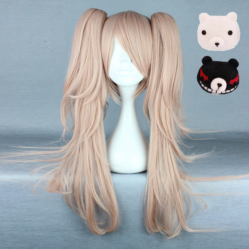 Danganronpa Cosplay Anime Wigs Dangan Ronpa Enoshima Junko Costume Women Long Hair Halloween Prop |