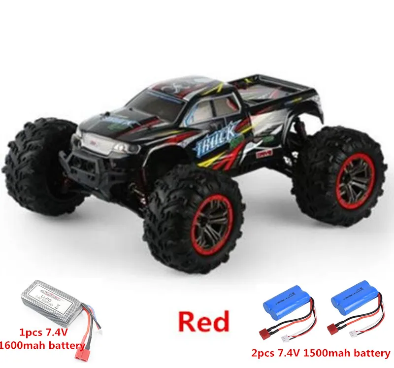 Red car 3 battery 50 км/ч гоночный автомобиль с дистанционным управлением 2,4G 1/10 высокоскоростной внедорожный грузовик четыре колеса Монстр RC модель автомобиля RTR VS 10428 94166 - Цвет: Red car 3 battery