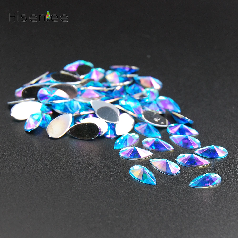

High quality 8x13MM Fashion Acrylic Drop Shape Shiny AB DIY Jewelry/Shoes/Jewelry Mobile Shell Handmade Accessories Decoration