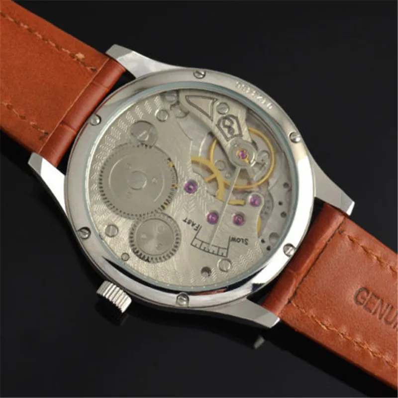 Часы мужские повседневные с римскими цифрами 44 мм белым циферблатом 30 м 6498|watch