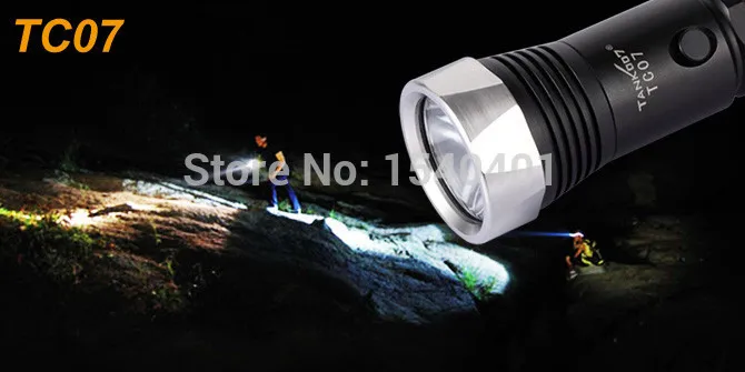 Günstig TANK007 TC07 5-modi CREE XM-L U2 Polizei Mächtigsten LED Taschenlampe 1*18650 Linternas