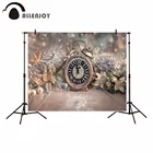 Allenjoy новогодний фон для фотостудии с блестящими часами для детей, Рождественский деревянный фон с принтом, фотобудка для фотосессии