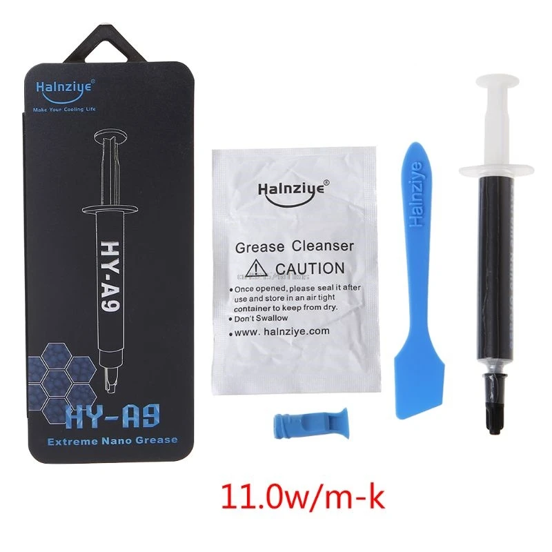 

Thermal Paste Grease HY-A9 Silicone Nano Extreme Performance 11 W/m-K CPU GPU Overclocking Gaming User