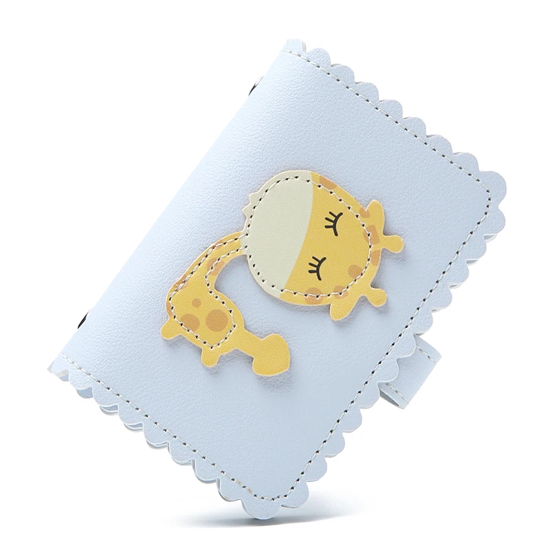 giraffe blue APP BLOG бренд милый кролик Уши кошка Жираф бизнес-держатель для карт кошелек банк чехол для кредитных карт ID Держатели для женщин и мужчин Porte Carte - Цвет: giraffe blue