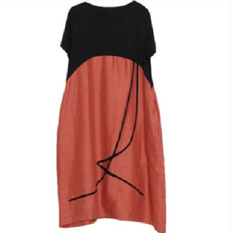 LKGHULO новое летнее свободное платье больших размеров для офисной леди