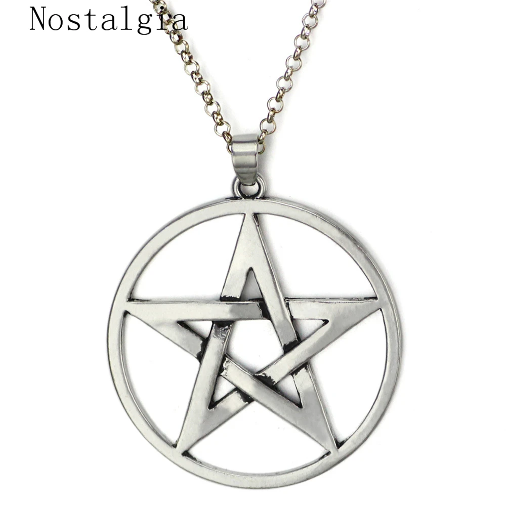 Fashion Necklace Accessories Hollow Out Five-pointed Star Pendant Necklaces Pentagram Punk Rock Biker Long Neckless Women Jewe | Украшения