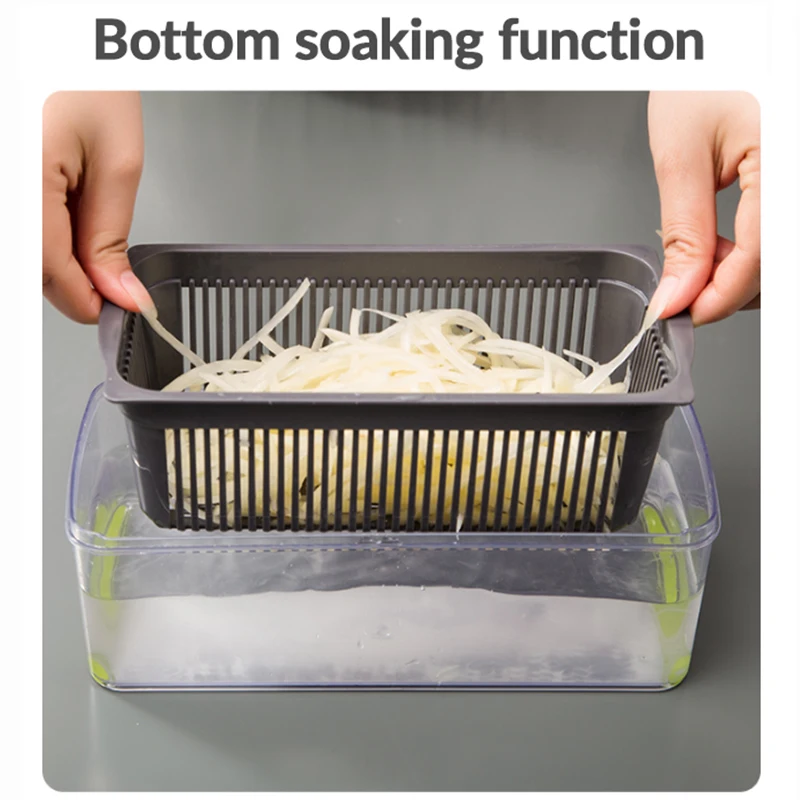 Овощерезка мандолина с большим контейнером Spiralizer овощерезка Dicer терка для