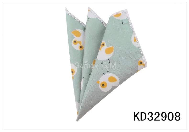 KD32908 Костюмы Животных Карманные квадратные для мужчин женщин мультфильм полотенце для сундуков носовые платки для джентльменов классический мужской платок карманные полотенца - Цвет: KD32908