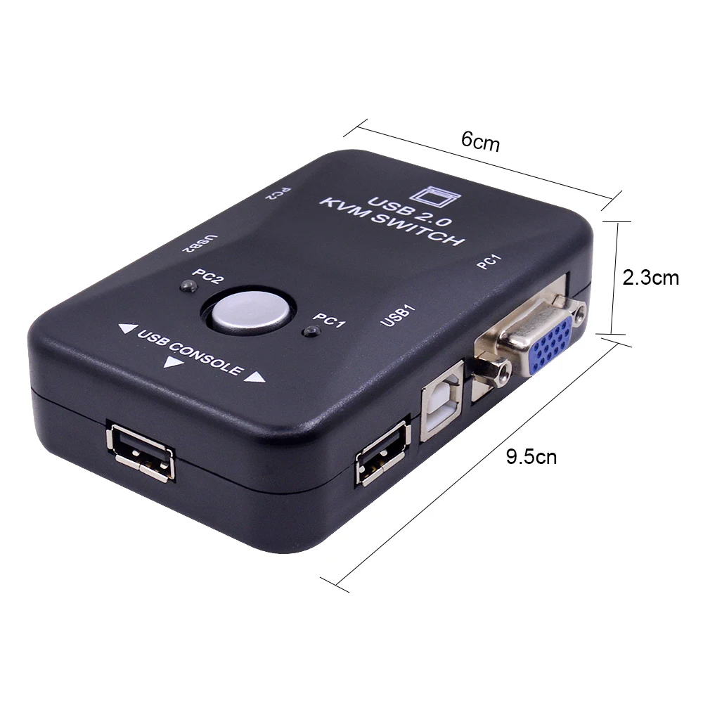 CHIPAL 2 порта USB 2,0 KVM переключатель 1920*1440 VGA переключатель SVGA разветвитель коробка для клавиатуры мышь принтер монитор адаптер