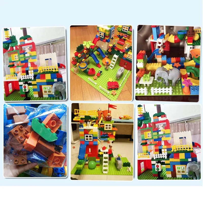 210 шт. DIY большой размеры городской дом строительные блоки замок Развивающие