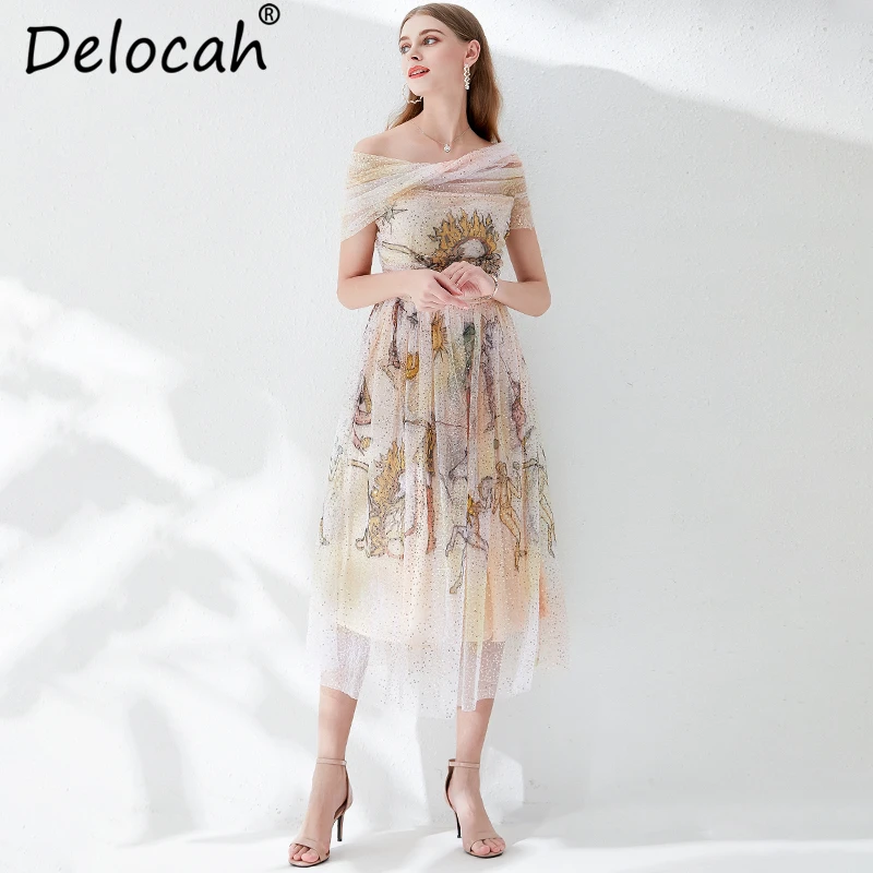 Женское винтажное платье Delocah дизайнерское с блестками и открытой спиной