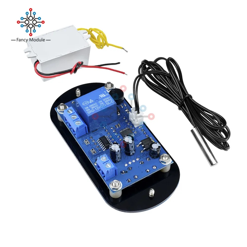 DK-W1308 AC 110V 220 V/DC 12V 10A двойной светодиодный цифровой термостат контроллер температуры трансформатор NTC термистор Датчик Зонд 10K