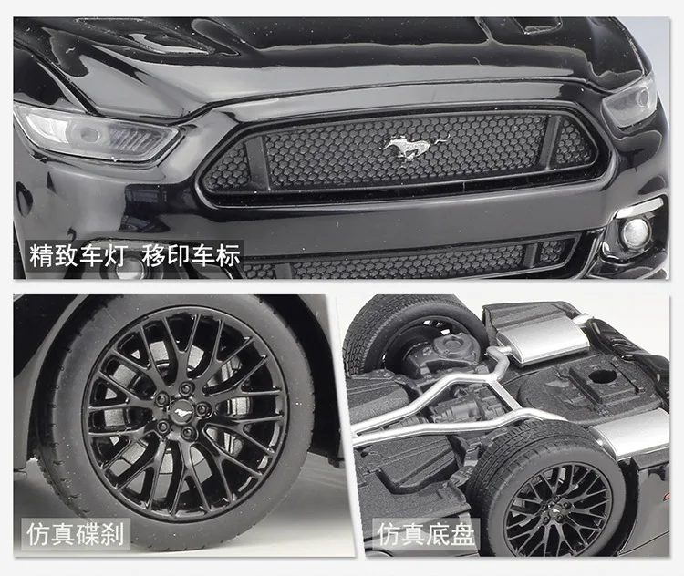 1:24 Welly Ford Mustang GT черный/красный/синий/матовый черный литой модельный автомобиль