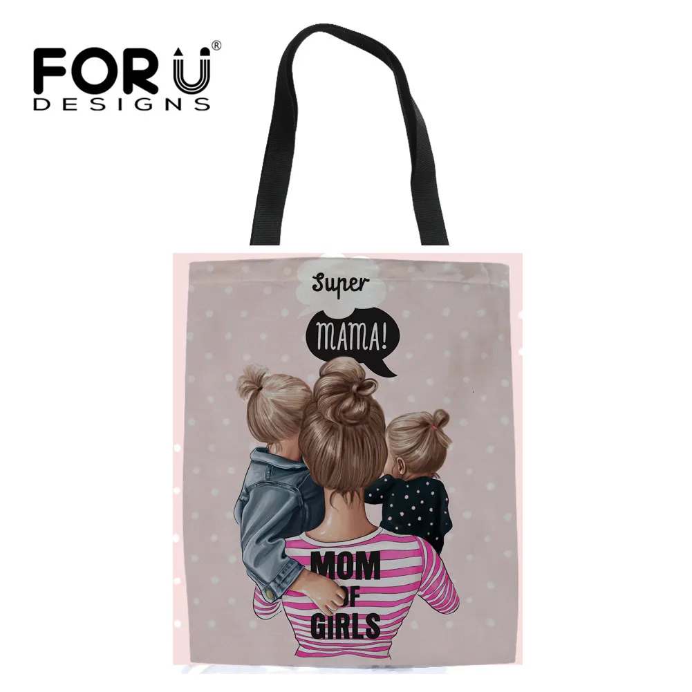 FORUDESIGNS/горячая Распродажа, модные женские холщовые льняные сумки-тоут для девушек, повседневные сумки супер мамы, дамские брендовые дизайнерские сумки, складная сумка - Цвет: HMD993Z22