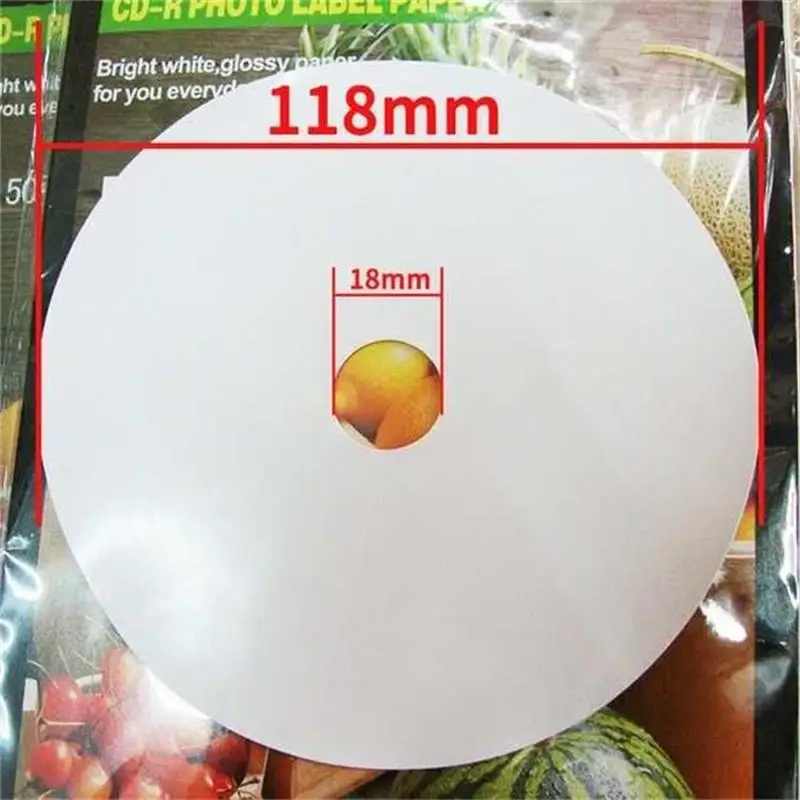 Печатная обложка CD и dvd-дисков наклейка струйная фотобумага клейкая наклейка этикетка, 135 г, высокое разрешение изображения для струйного принтера
