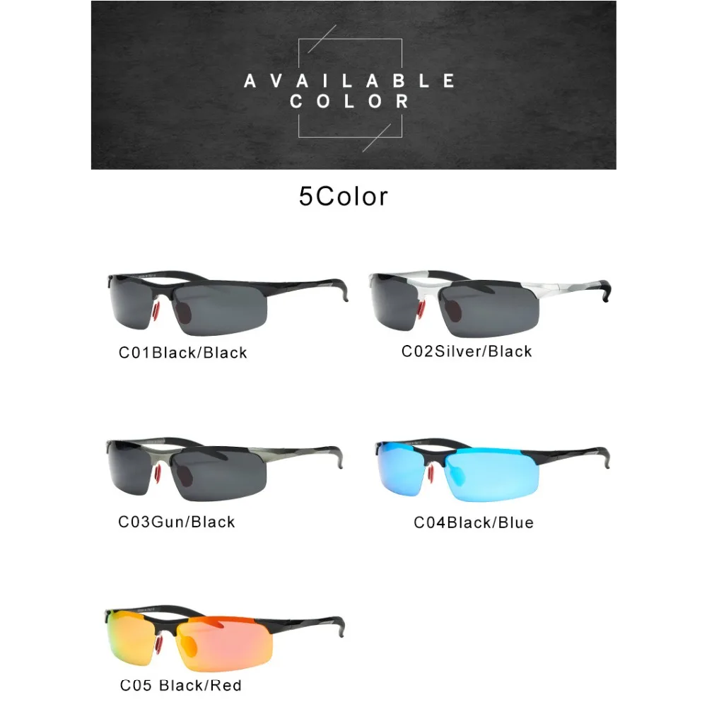 

Classic Brand Design Men's Polarized Rectangle Sunglasses Men Vintage Driving Sports Outdoor Sun Glasses For Male Oculos De Sol