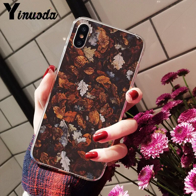 Yinuoda осенний Мягкий силиконовый чехол из ТПУ для iPhone 5 5Sx 6 7 7plus 8 8Plus X XS MAX