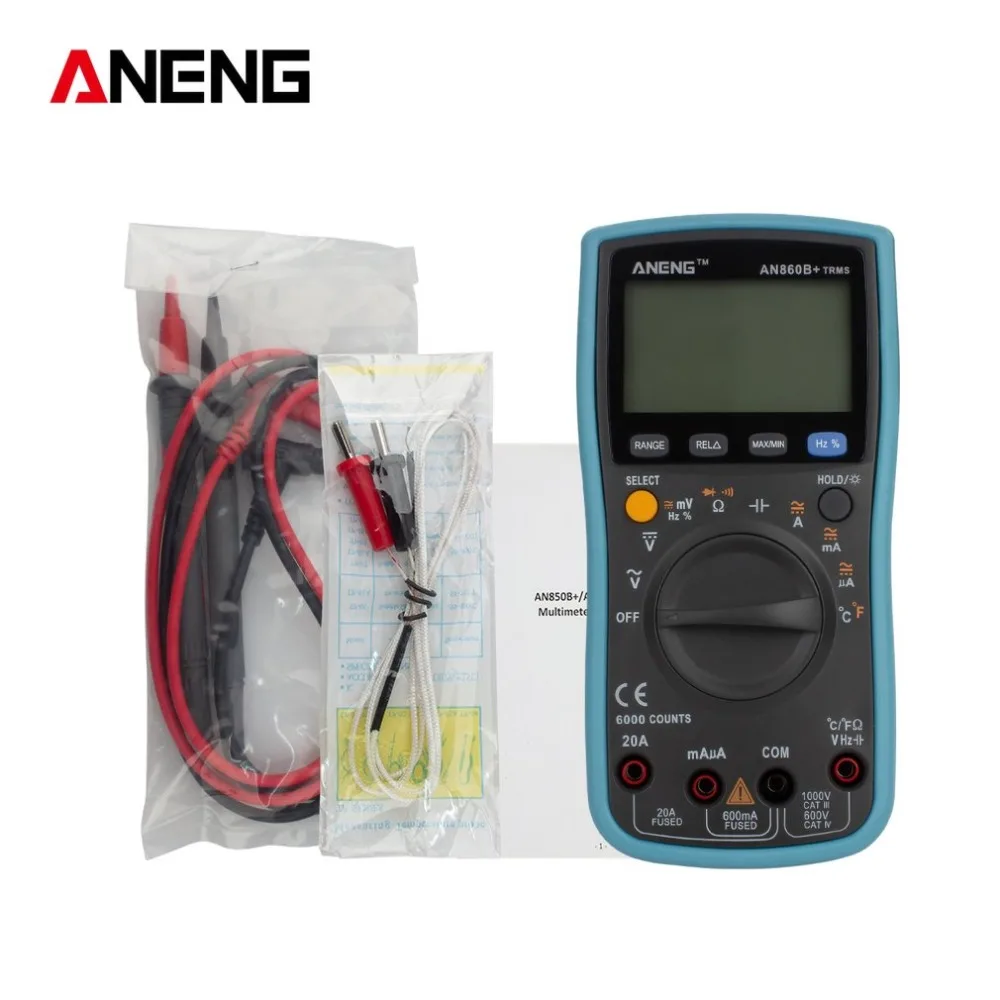 ANENG AN860B+ 6000 отсчетов ЖК-Аналоговый Цифровой мультиметр DMM детектор тестер пиковый мультиметровый метр аналоговый кабель инструмент для искажения