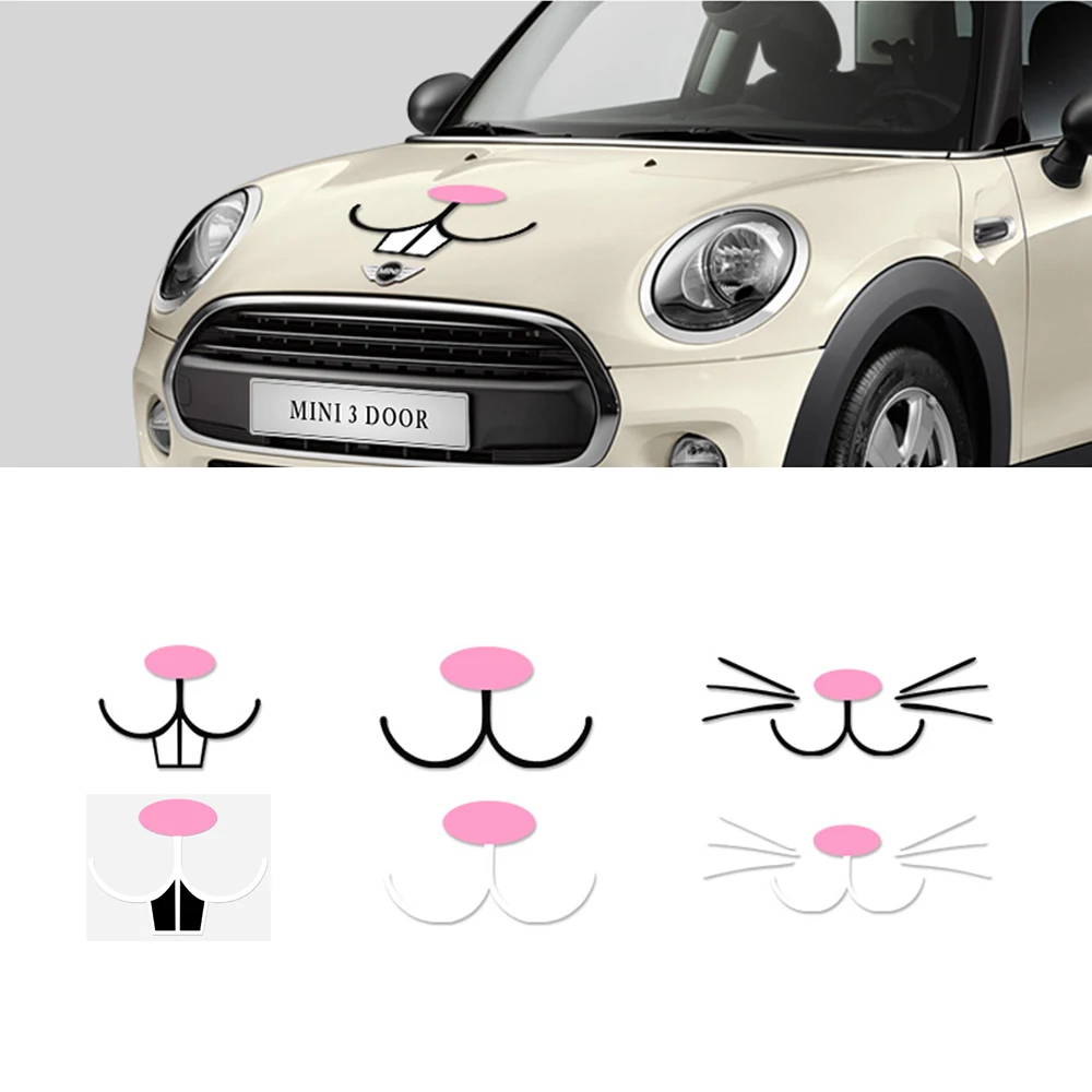 Милые наклейки и с кроличьим зубом бородой для Mini Cooper One Clubman Countryman Paceman 2 4 двери