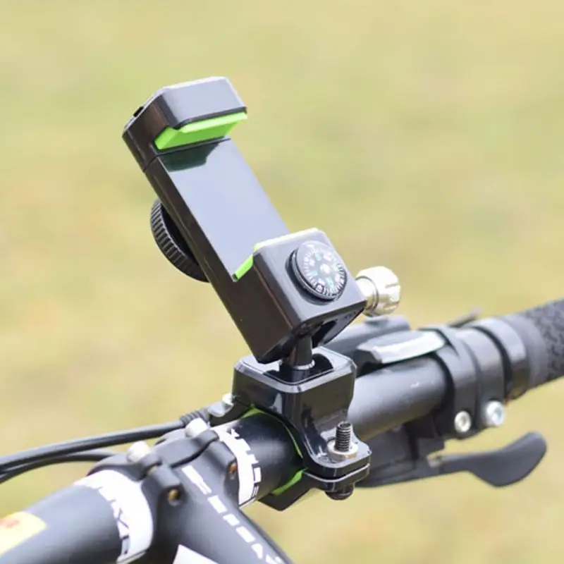Multi-functional Bicycle Handlebar Mount Bracket Motorbike Phone Holder With Compass for iPhone Samsung 3.5-6.5 inch Cel | Автомобили и