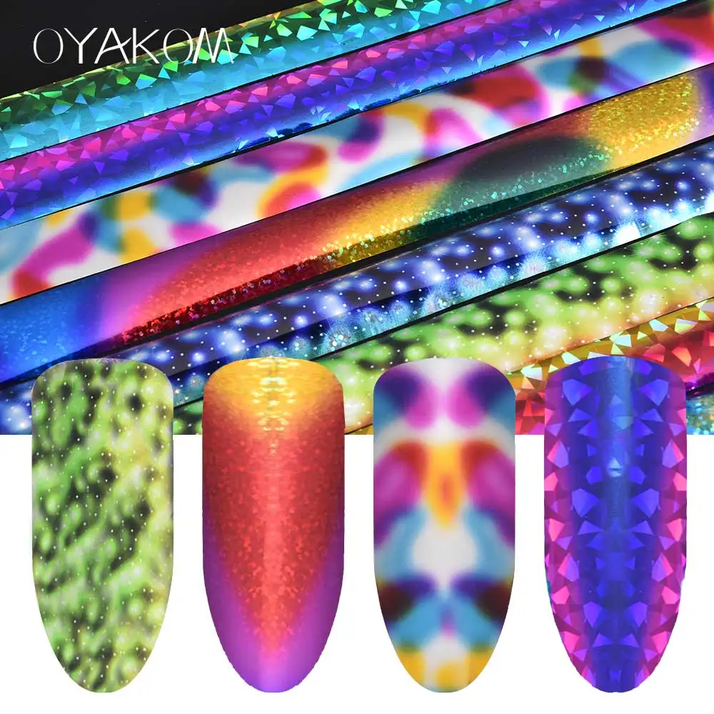 OYAKOM Nails Art переводная наклейка Блестки для ногтей Фольга Звездная бумага