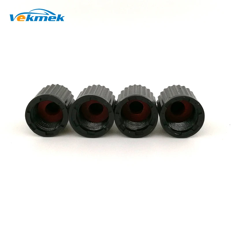 100 шт. черные пластиковые колпачки клапанов шины с резиновым уплотнительным