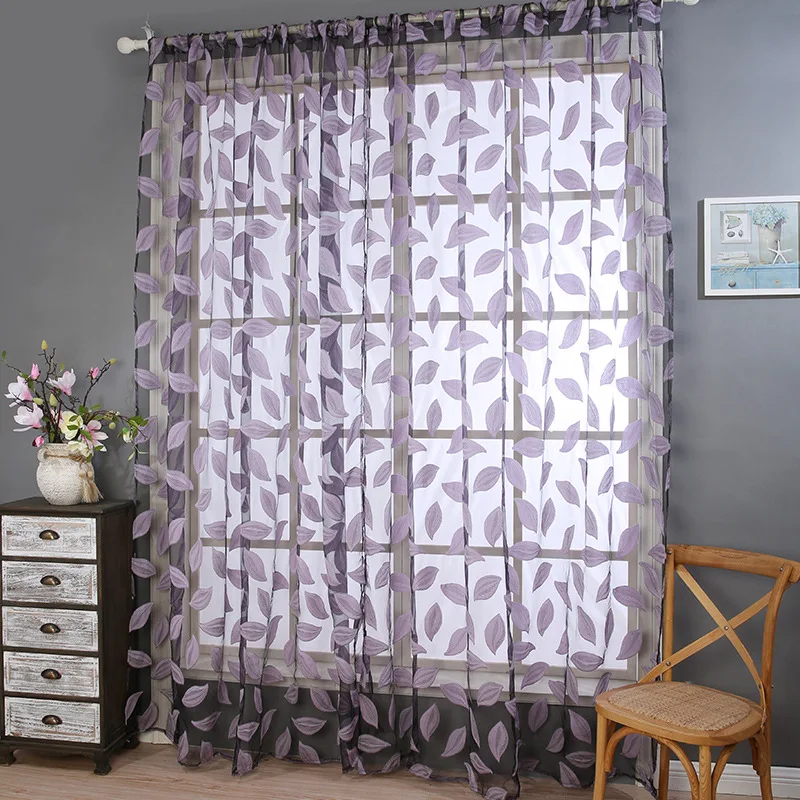 Современные красные шторы с фиолетовыми листочками 3d занавески для домашнего