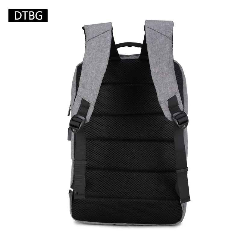 Mochila Eacolar DTBG модный тонкий рюкзак для подростков мальчиков и девочек черный на