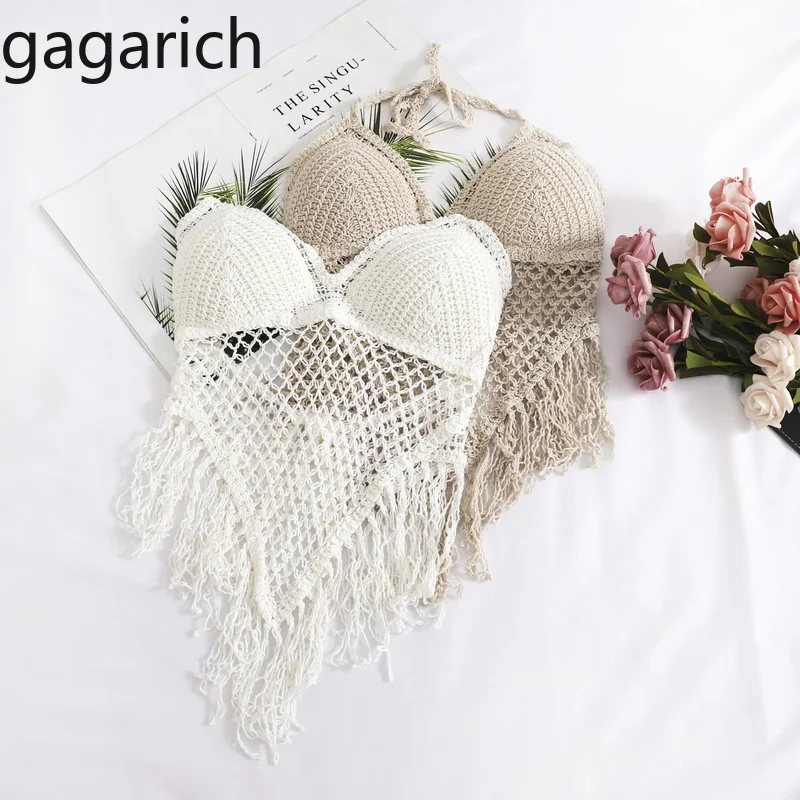 Женский Пляжный топ Gagarich пляжный с вырезами в богемном стиле летняя одежда