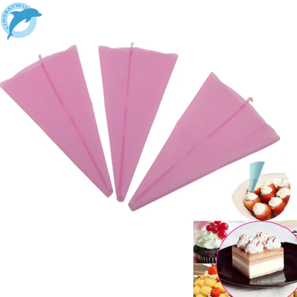 LINSBAYWU 1 шт. многоразовый кондитерский мешок для глазировки крема из силикона