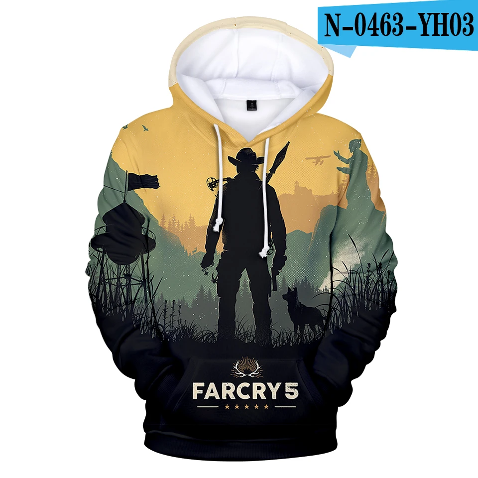 Far Cry/5 толстовка с капюшоном Повседневная модная толстовка с длинными рукавами для мальчиков и девочек толстовка с капюшоном с принтом Far Cry 5 легко стирается - Цвет: 3D