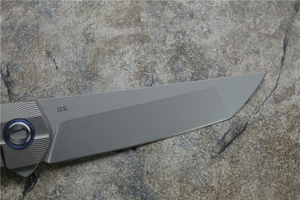 RUS RFT Флип складной нож подшипник D2 лезвие TC4 titanium ручка на открытом воздухе кемпинга Многоцелевой Охотничий EDC инструменты
