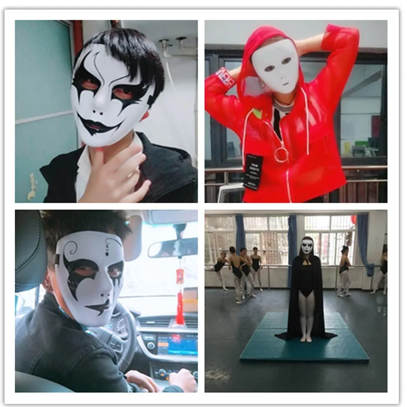 Jabbawockez хип хоп ПВХ маска Хэллоуин косплей костюм вечеринка V для Vendetta Anonymous Guy Fawkes
