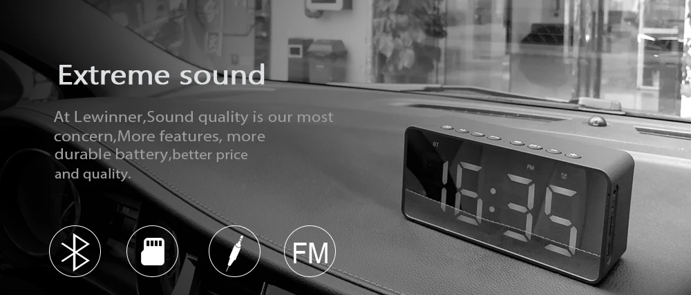 Bluetooth Колонка портативные беспроводные колонки бас стерео сабвуфер с громкой связью TF карта AUX MP3 плеер Будильник