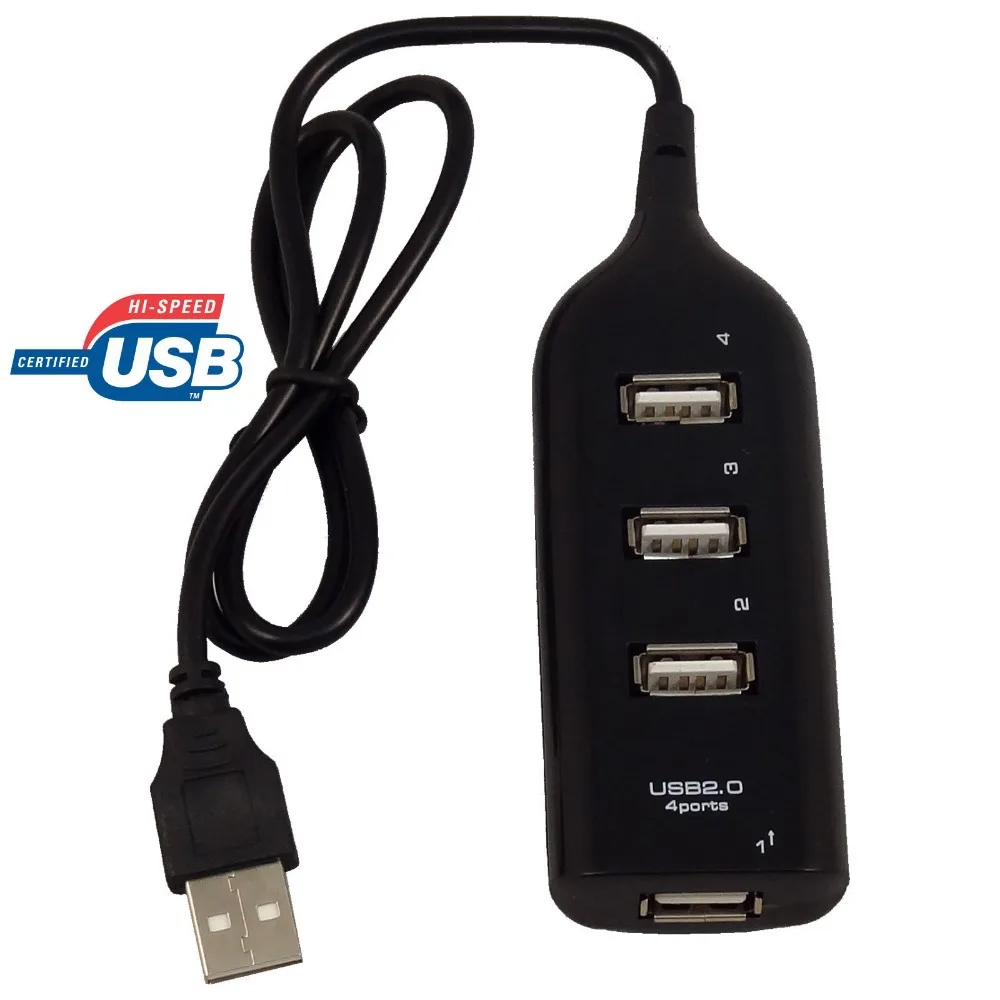 High Speed 4 Port USB 2.0 Multi HUB Splitter Expansion Desktop PC Laptop Adapter