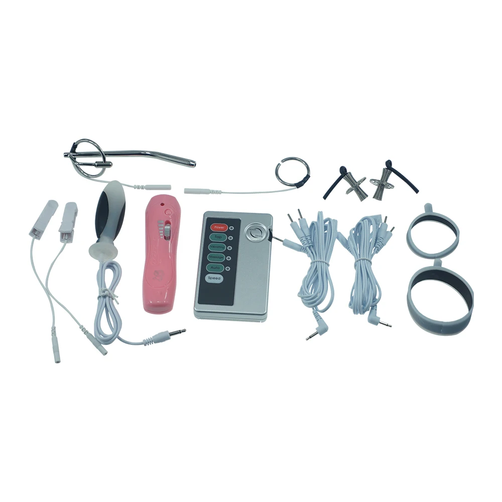 Набор с электрошоком металлические бриллиантовые зажимы для клитора массажер