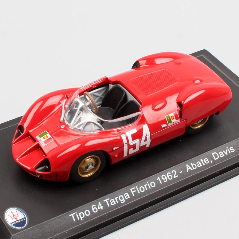 1/43 масштаб классический старый типо 64 Тарга Флорио 1962 № 154 Abate Дэвиса открытая дорога выносливость гонки литье под давлением моделирование автомобиля игрушка
