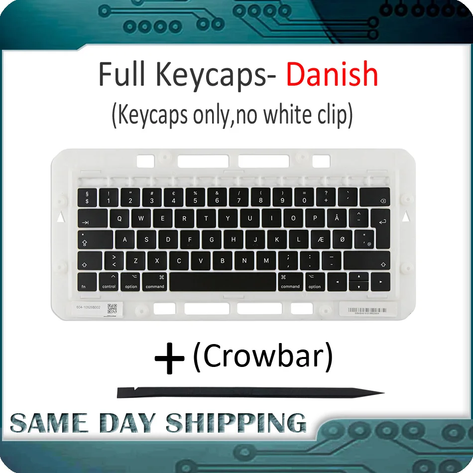Клавиатура для ноутбука A1989 A1990 клавиши с датской клавиатурой Apple Macbook Pro Retina 13 15