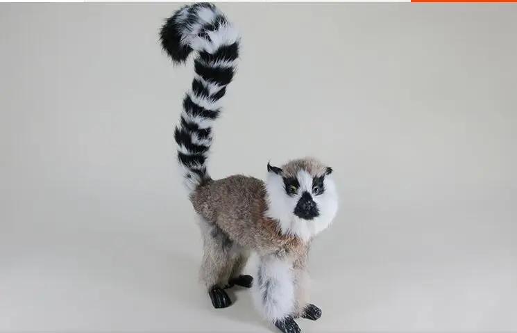 

creative simualtion lemur model plastic& furs monkey toygift 22x7x32cm a102