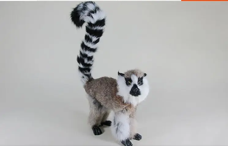 creative simualtion lemur model plastic&amp furs monkey toygift 22x7x32cm a102 | Игрушки и хобби