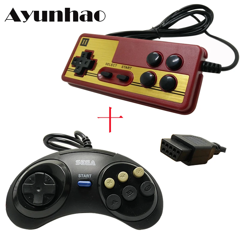 Plug 9 Pin Game Controller For SEGA Classic Gamepad and for Console Gaming TV Player Joystick with Handle 2 model | Электроника