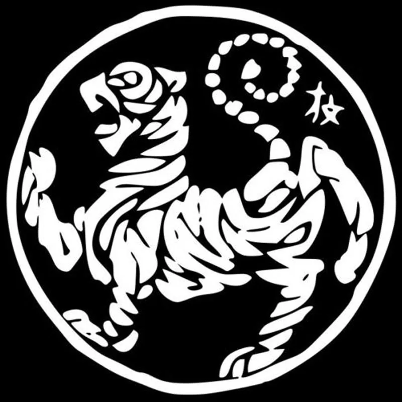 18X18CM SHOTOKAN TIGER KARATE DO LOGO виниловые наклейки для автомобиля Sticker Black Silver S6 2324|car