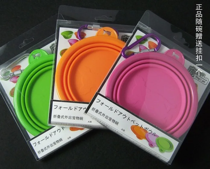 Складная миска для домашних животных переносная кормления собак выдвижная