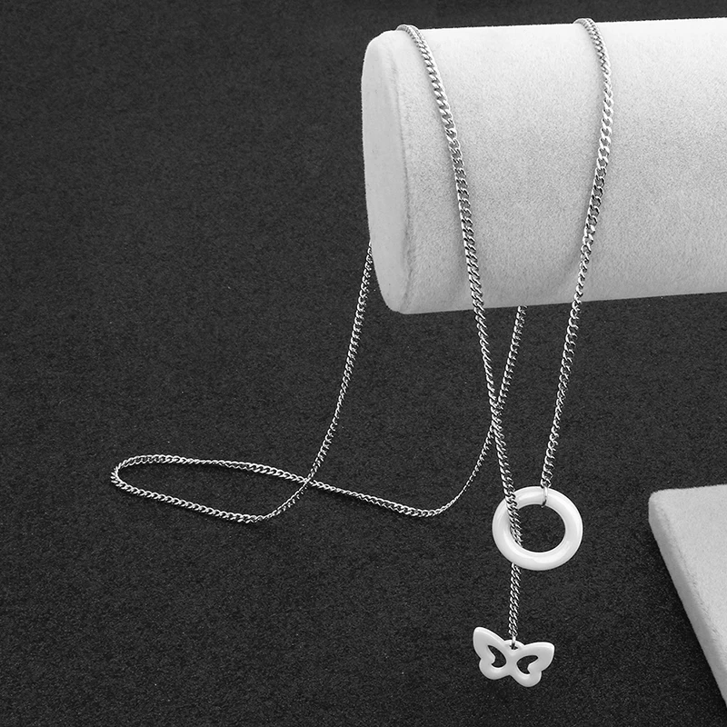 2018 образец винтажное керамическое ожерелье с бабочкой и свитером для женщин